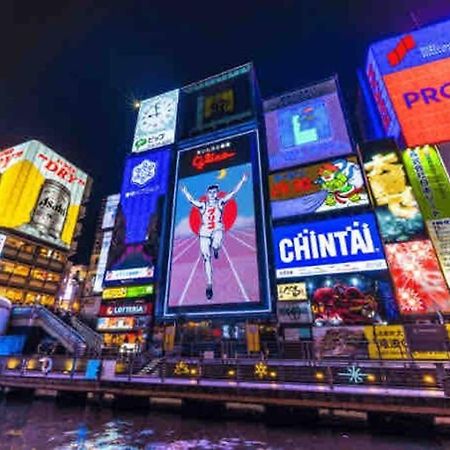 ー 8Greige ー 2Min Dotonbori Namba Kuromon Osaka Usj Wifi Unlimited Apartman Kültér fotó