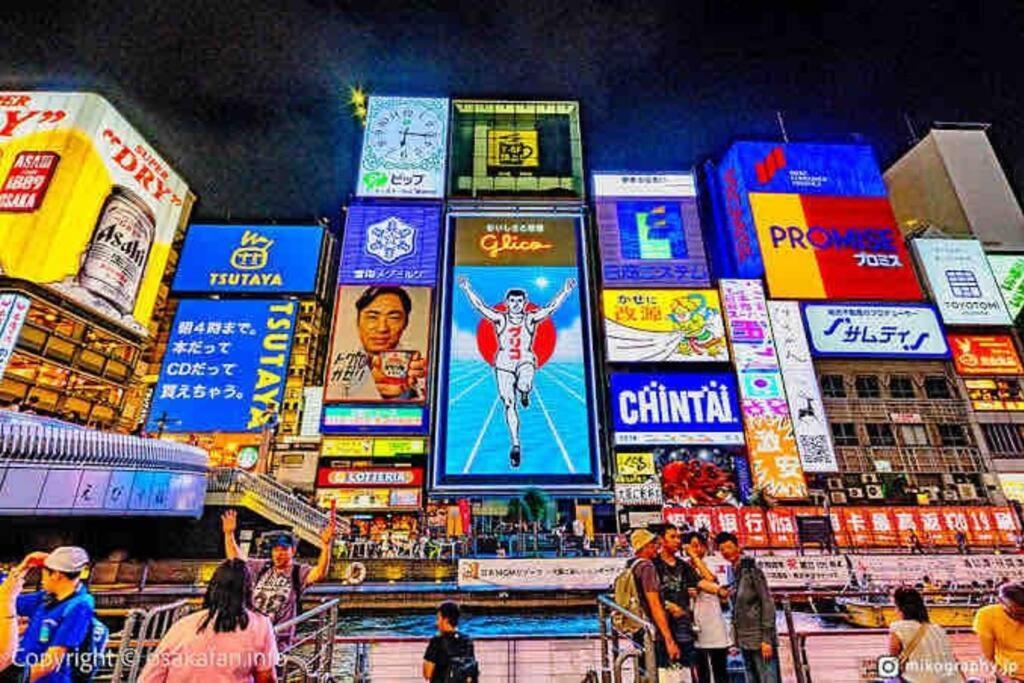 ー 8Greige ー 2Min Dotonbori Namba Kuromon Osaka Usj Wifi Unlimited Apartman Kültér fotó